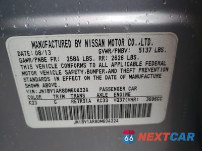 Zdjęcie 12 z 12 samochodu: 2013 INFINITI M37 X VIN:JN1BY1AR8DM604224 - miniatura