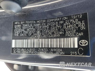 Zdjęcie 12 z 12 samochodu: 2013 TOYOTA PRIUS VIN:JTDKN3DU8D1640899 - miniatura