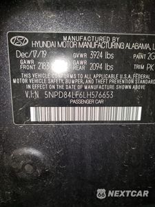 Zdjęcie 12 z 12 samochodu: 2020 HYUNDAI ELANTRA SEL VIN:5NPD84LF6LH576653 - miniatura