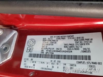 Zdjęcie 14 z 14 samochodu: 2014 FORD ESCAPE SE VIN:1FMCU9G94EUA24324 - miniatura
