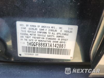 Zdjęcie 12 z 12 samochodu: 2001 HONDA ACCORD VALUE VIN:1HGCF866X1A142861 - miniatura