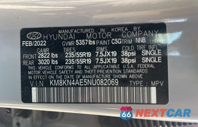 Zdjęcie 10 z 11 samochodu: 2022 HYUNDAI IONIQ 5 SEL VIN:KM8KN4AE5NU082069 - miniatura