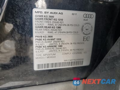 Zdjęcie 13 z 14 samochodu: 2018 AUDI SQ5 PRESTIGE VIN:WA1C4AFY8J2008268 - miniatura