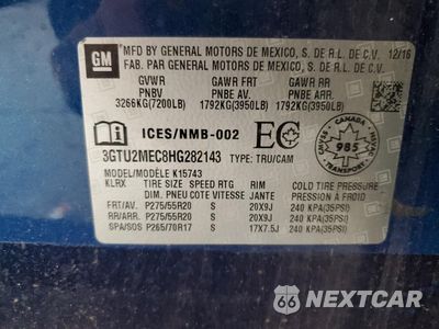 Zdjęcie 13 z 16 samochodu: 2017 GMC SIERRA K1500 SLE VIN:3GTU2MEC8HG282143 - miniatura