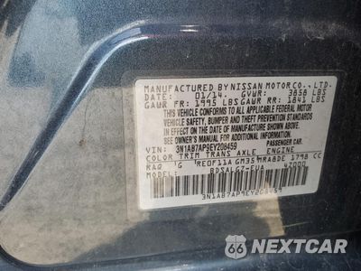 Zdjęcie 12 z 12 samochodu: 2014 NISSAN SENTRA S VIN:3N1AB7AP9EY208459 - miniatura