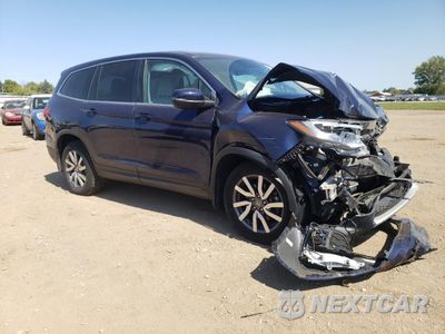 Czwarte zdjęcie samochodu z boku: 2021 HONDA PILOT EXL VIN:5FNYF6H53MB009710 - miniatura