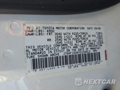 Zdjęcie 13 z 15 samochodu: 2000 LEXUS RX 300 VIN:JT6HF10U6Y0104912 - miniatura