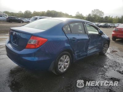 Trzecie zdjęcie samochodu z tyłu: 2012 HONDA CIVIC LX VIN:2HGFB2F5XCH537530 - miniatura