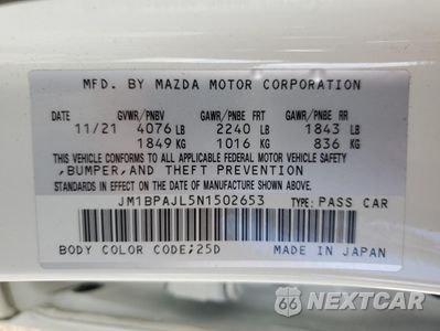 Zdjęcie 12 z 15 samochodu: 2022 MAZDA 3 VIN:JM1BPAJL5N1502653 - miniatura