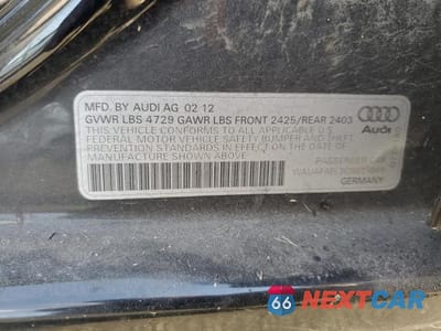 Zdjęcie 12 z 12 samochodu: 2012 AUDI A4 PREMIUM VIN:WAUAFAFL3CN021049 - miniatura