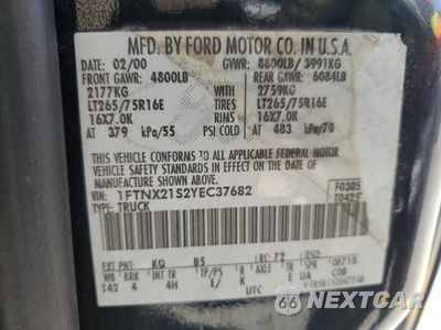 Zdjęcie 12 z 12 samochodu: 2000 FORD F250 SUPER DUTY VIN:1FTNX21S2YEC37682 - miniatura