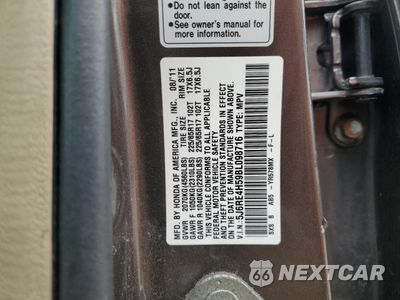 Zdjęcie 13 z 13 samochodu: 2011 HONDA CR-V EX VIN:5J6RE4H59BL098716 - miniatura