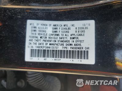 Zdjęcie 12 z 15 samochodu: 2017 HONDA ACCORD LX VIN:1HGCR2F38HA125707 - miniatura