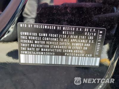 Zdjęcie 12 z 12 samochodu: 2016 VOLKSWAGEN JETTA S VIN:3VW267AJ0GM328949 - miniatura