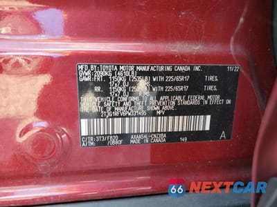 Zdjęcie 13 z 13 samochodu: 2023 TOYOTA RAV4 LE VIN:2T3G1RFV6PW331495 - miniatura