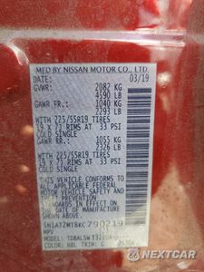 Zdjęcie 13 z 13 samochodu: 2019 NISSAN ROGUE S VIN:5N1AT2MT8KC790219 - miniatura