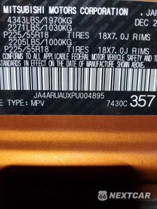 Zdjęcie 13 z 13 samochodu: 2023 MITSUBISHI OUTLANDER SPORT S/SE VIN:JA4ARUAUXPU004895 - miniatura