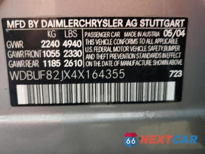 Zdjęcie 12 z 12 samochodu: 2004 MERCEDES-BENZ E 320 4MATIC VIN:WDBUF82JX4X164355 - miniatura