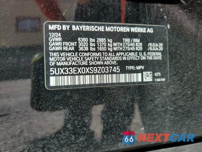 Zdjęcie 14 z 16 samochodu: 2025 BMW X6 XDRIVE40I VIN:5UX33EX0XS9Z03745 - miniatura