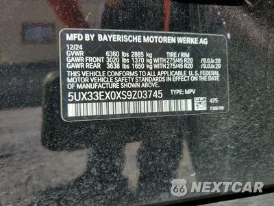 Zdjęcie 14 z 16 samochodu: 2025 BMW X6 XDRIVE40I VIN:5UX33EX0XS9Z03745 - miniatura