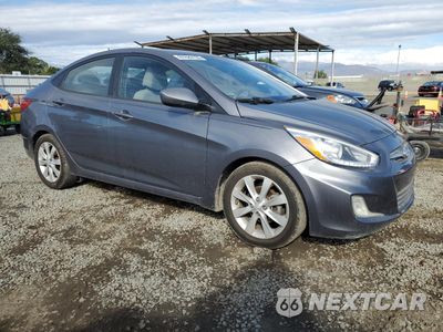 Czwarte zdjęcie samochodu z boku: 2014 HYUNDAI ACCENT GLS VIN:KMHCU4AE4EU754677 - miniatura