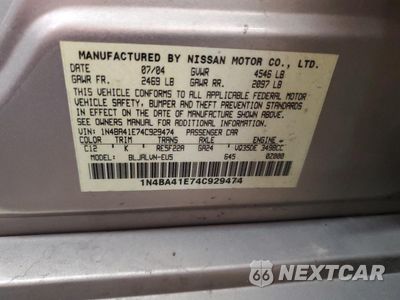 Zdjęcie 12 z 12 samochodu: 2004 NISSAN MAXIMA SE VIN:1N4BA41E74C929474 - miniatura