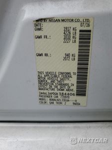 Zdjęcie 12 z 13 samochodu: 2016 NISSAN ALTIMA 2.5 VIN:1N4AL3AP0GN384406 - miniatura