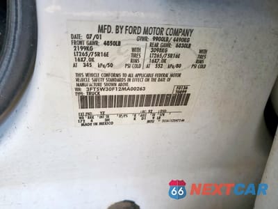 Zdjęcie 12 z 14 samochodu: 2002 FORD F350 SRW SUPER DUTY VIN:3FTSW30F12MA00263 - miniatura