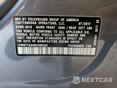 Zdjęcie 12 z 12 samochodu: 2017 VOLKSWAGEN PASSAT SE VIN:1VWGT7A34HC085200 - miniatura