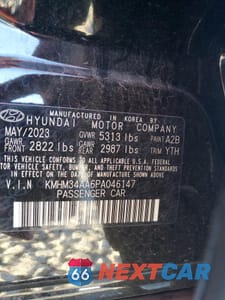 Zdjęcie 12 z 14 samochodu: 2023 HYUNDAI IONIQ 6 SEL VIN:KMHM34AA6PA046147 - miniatura