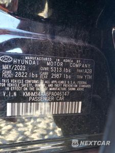Zdjęcie 12 z 14 samochodu: 2023 HYUNDAI IONIQ 6 SEL VIN:KMHM34AA6PA046147 - miniatura