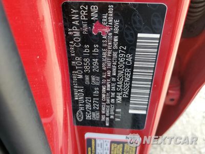 Zdjęcie 12 z 13 samochodu: 2022 HYUNDAI ELANTRA SEL VIN:KMHLS4AG3NU306972 - miniatura