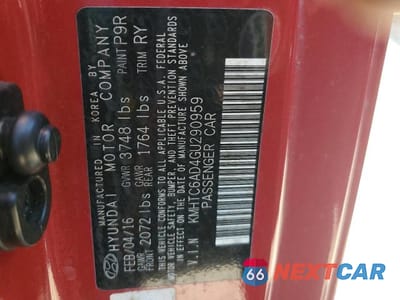 Zdjęcie 12 z 12 samochodu: 2016 HYUNDAI VELOSTER - PRI REPO - CK ENG LIGHT ON VIN:KMHTC6AD4GU290959 - miniatura