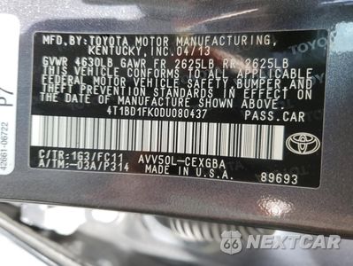 Zdjęcie 12 z 14 samochodu: 2013 TOYOTA CAMRY HYBRID VIN:4T1BD1FK0DU080437 - miniatura