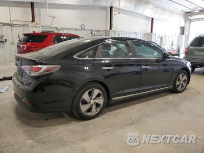 Trzecie zdjęcie samochodu z tyłu: 2017 HYUNDAI SONATA PLUG-IN HYBRID VIN:KMHE54L26HA045165 - miniatura