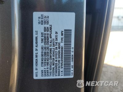 Zdjęcie 13 z 16 samochodu: 2019 HONDA ODYSSEY TOURING VIN:5FNRL6H89KB046961 - miniatura