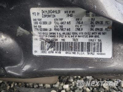 Zdjęcie 13 z 14 samochodu: 2004 DODGE RAM 1500 ST VIN:1D7HA16D44J137304 - miniatura