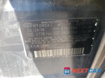 Zdjęcie 12 z 12 samochodu: 2007 HYUNDAI AZERA SE VIN:KMHFC46F37A143366 - miniatura