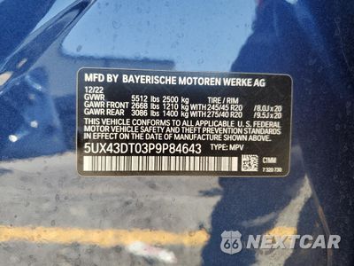 Zdjęcie 12 z 15 samochodu: 2023 BMW X4 M40I VIN:5UX43DT03P9P84643 - miniatura