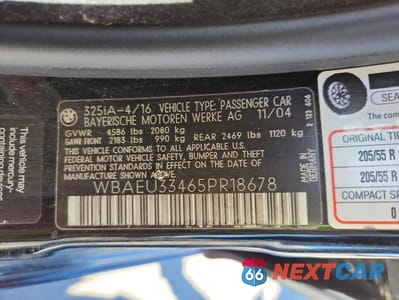 Zdjęcie 12 z 12 samochodu: 2005 BMW 325 XI VIN:WBAEU33465PR18678 - miniatura