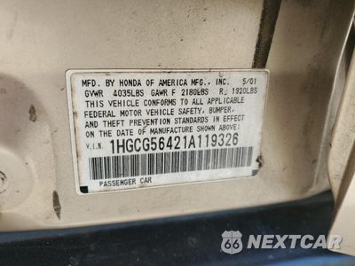 Zdjęcie 12 z 14 samochodu: 2001 HONDA ACCORD VIN:1HGCG56421A119326 - miniatura