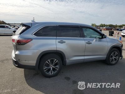 Trzecie zdjęcie samochodu z tyłu: 2016 TOYOTA HIGHLANDER XLE VIN:5TDJKRFH6GS261883 - miniatura