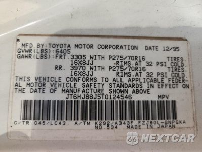 Zdjęcie 13 z 14 samochodu: 1996 LEXUS LX 450 VIN:JT6HJ88J5T0124546 - miniatura