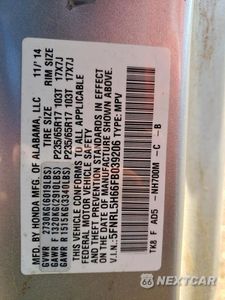 Zdjęcie 14 z 14 samochodu: 2015 HONDA ODYSSEY EXL VIN:5FNRL5H66FB039206 - miniatura