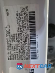 Zdjęcie 12 z 12 samochodu: 2022 HONDA ACCORD HYBRID EXL VIN:1HGCV3F59NA027168 - miniatura
