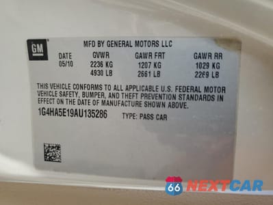 Zdjęcie 13 z 13 samochodu: 2010 BUICK LUCERNE CX VIN:1G4HA5E19AU135286 - miniatura