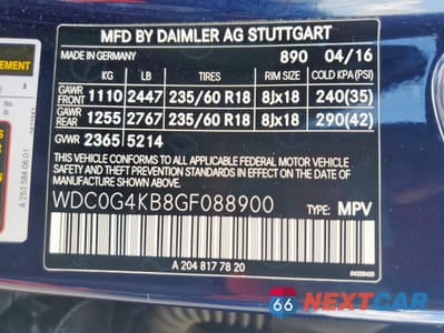 Zdjęcie 14 z 14 samochodu: 2016 MERCEDES-BENZ GLC 300 4MATIC VIN:WDC0G4KB8GF088900 - miniatura