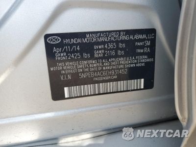 Zdjęcie 12 z 12 samochodu: 2014 HYUNDAI SONATA GLS VIN:5NPEB4AC6EH931452 - miniatura