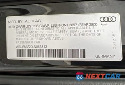 Zdjęcie 10 z 10 samochodu: 2020 AUDI A6 PREMIUM PLUS VIN:WAUE8AF20LN063813 - miniatura