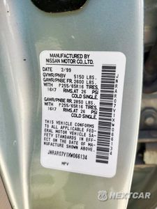 Zdjęcie 14 z 14 samochodu: 1999 INFINITI QX4 VIN:JNRAR07Y1XW066134 - miniatura